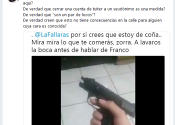 Un fascista amenaza de muerte a Cristina Fallarás a través de Twitter por «meterse con el Franquismo»