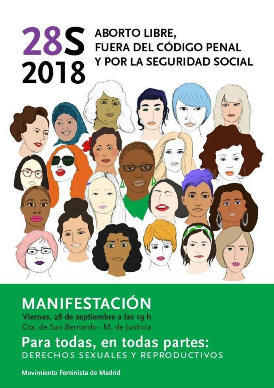 28S: manifestación con motivo del Día Internacional  por la Despenalización del aborto y la  Defensa de los Derechos Sexuales y Reproductivos de las mujeres en todo el planeta