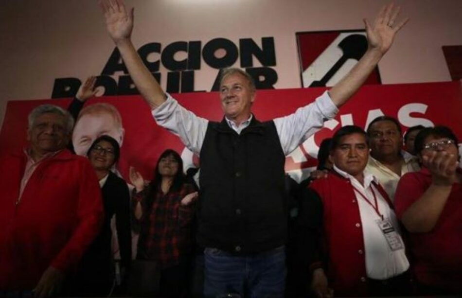 Perú. Al 86.6% del conteo de votos, el derechista Jorge Muñoz es el electo alcalde de Lima con 34.8%