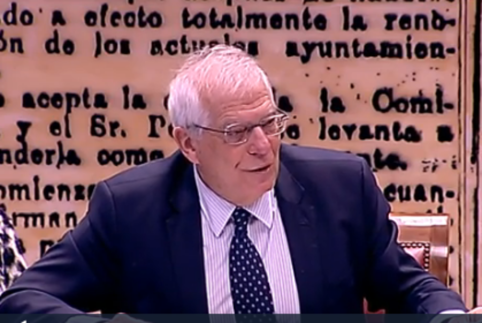 El ministro Borrell despacha en un minuto las preguntas sobre el Sáhara