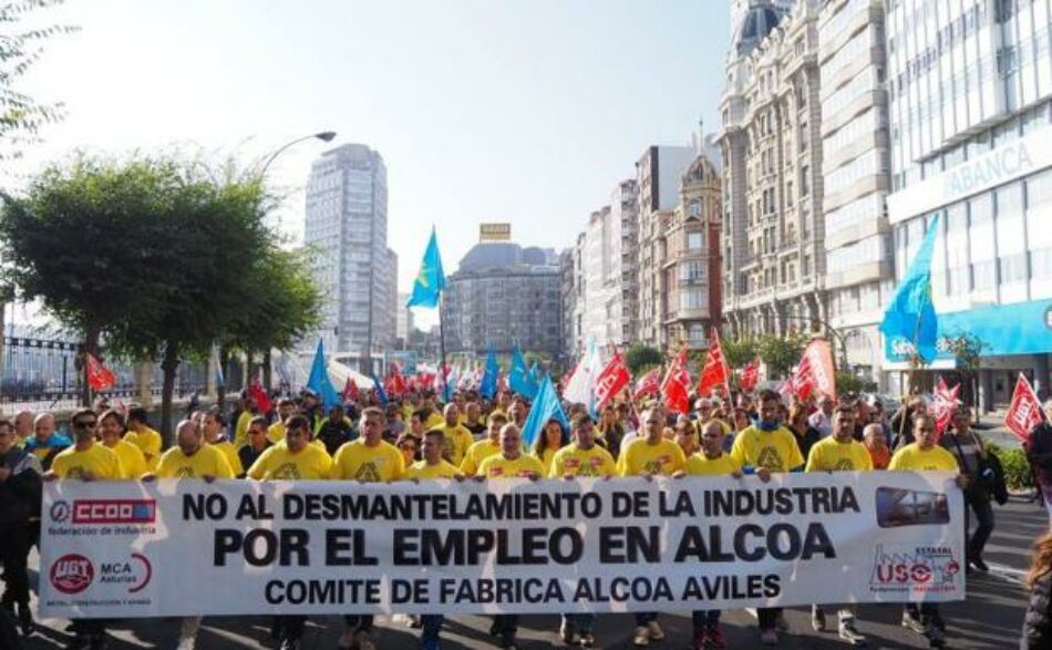 Izquierda Unida exige en el Parlamento Europeo que la multinacional Alcoa “retire el expediente de cierre” de sus plantas en Avilés y A Coruña