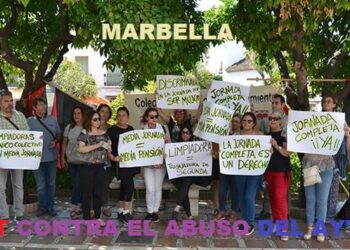 El conflicto de las limpiadoras del Ayuntamiento de Marbella se recrudece ante las prácticas ilegales del Gobierno municipal