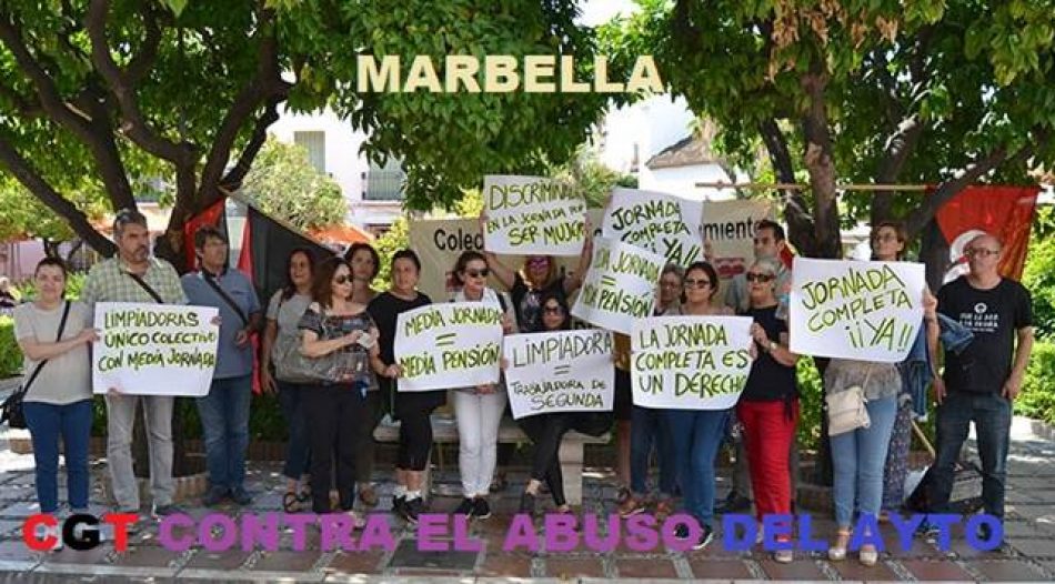 El conflicto de las limpiadoras del Ayuntamiento de Marbella se recrudece ante las prácticas ilegales del Gobierno municipal