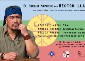 Charla-Debate a cargo de Héctor Llaitul Carrillanca, vocero político de la Coordinadora Arauco Malleco y uno de los más reconocidos defensores de la causa del pueblo mapuche