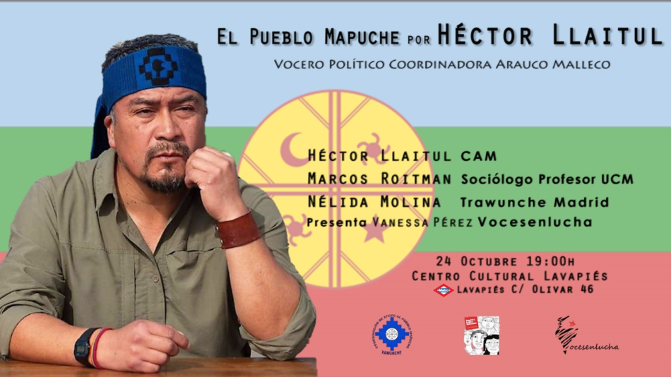 Charla-Debate a cargo de Héctor Llaitul Carrillanca, vocero político de la Coordinadora Arauco Malleco y uno de los más reconocidos defensores de la causa del pueblo mapuche