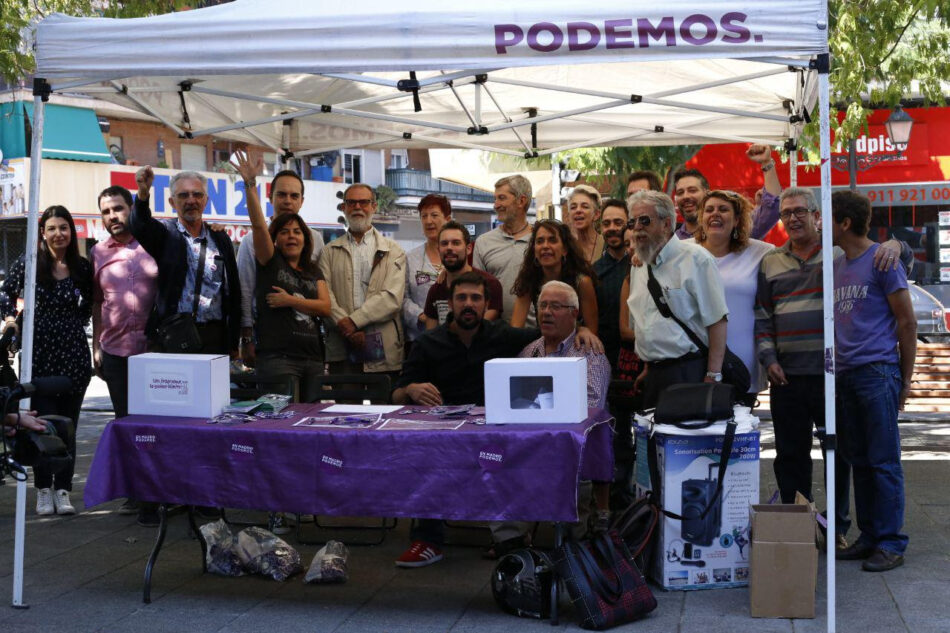 Julio Rodríguez y Ramón Espinar participan en la recogida de propuestas de Podemos Madrid