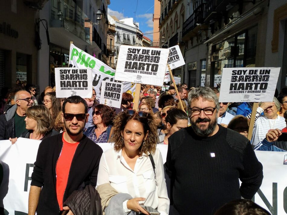 González Rojas: “La manifestación por unos barrios dignos muestra la incapacidad de Espadas para dar respuesta a los problemas de la mayoría social”