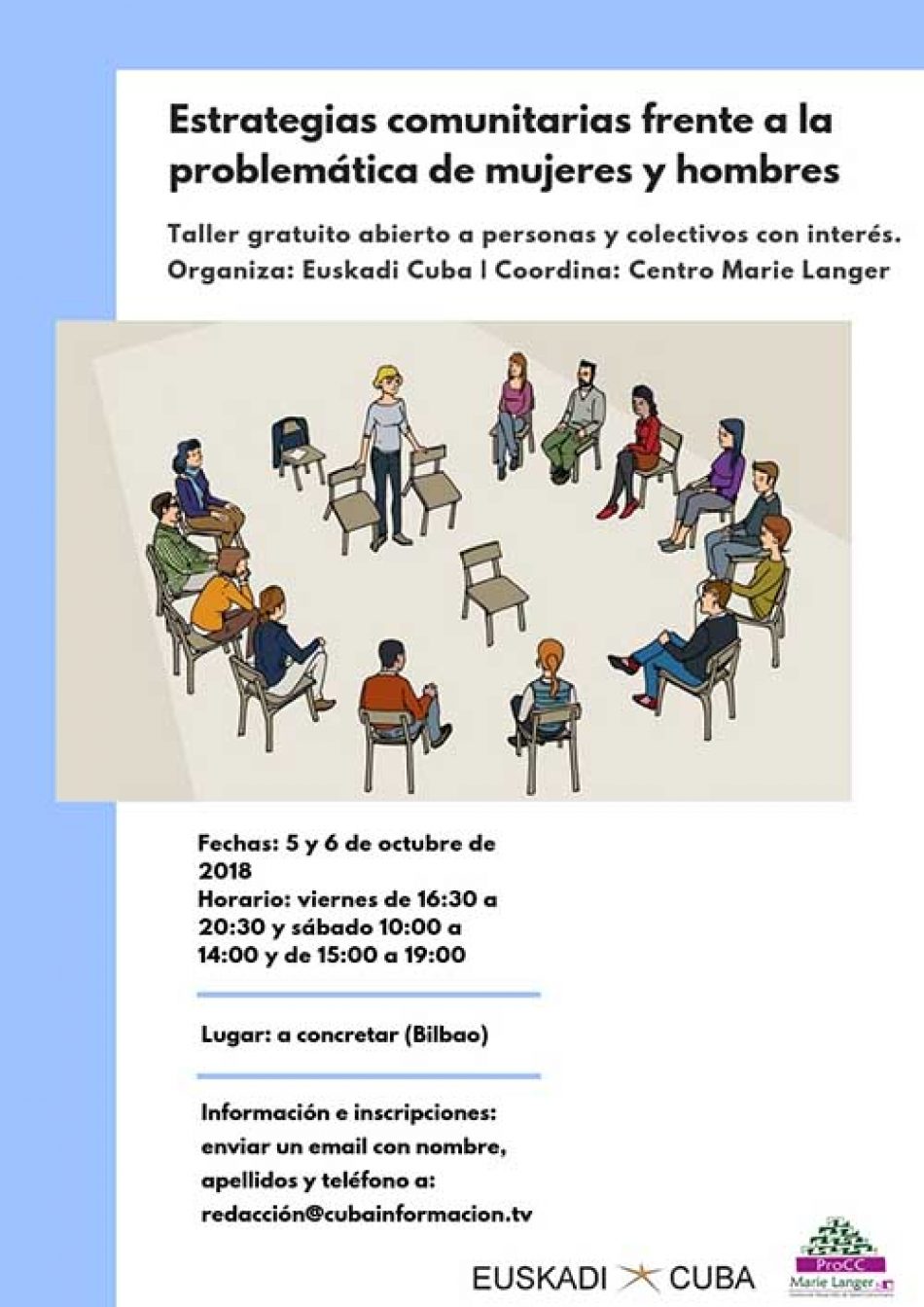 Bilbao: Inscripción taller «Estrategias comunitarias frente a la problemática de mujeres y hombres»