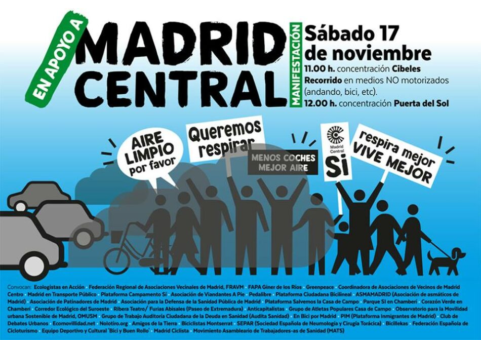 Manifestación en apoyo de Madrid Central