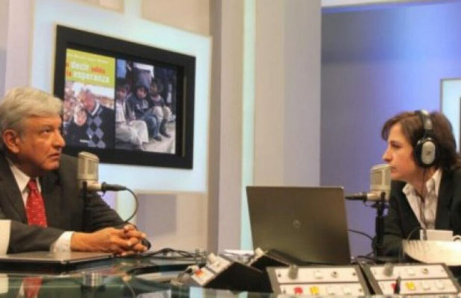 Entrevista a López Obrador en Aristegui TV