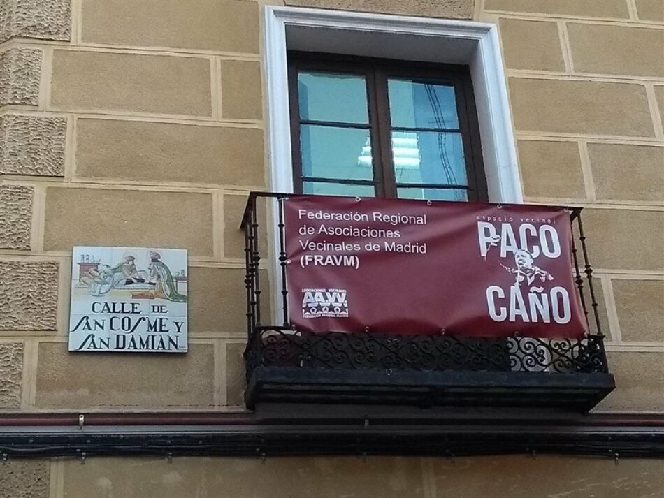 Nace el Espacio Vecinal Paco Caño, un lugar de encuentro y reflexión en el centro de Madrid