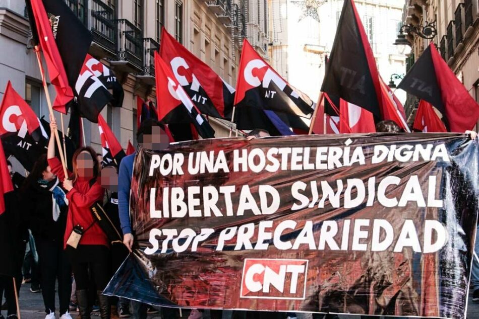 Crónica de una manifestación por la libertad sindical y una hostelería digna en Málaga