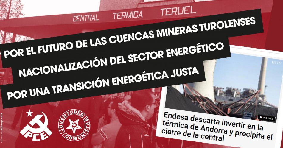 Endesa comunica al Ministerio de Transición Ecológica su intención de cerrar de manera inmediata las centrales térmicas de Andorra (Teruel) y de Cubillos del Sil (León)