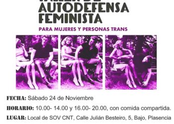 Taller de autodefensa feminista en Cáceres