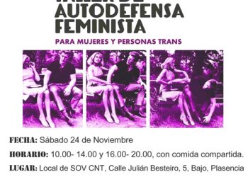 Taller de autodefensa feminista en Cáceres