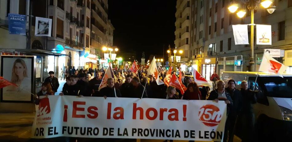 Izquierda Unida se suma a la manifestación “Por un Futuro de la provincia de León” en Ponferrada el 16 de diciembre