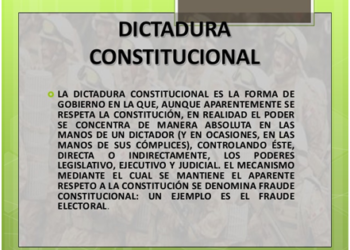 Institucionalidad dictatorial y perversa