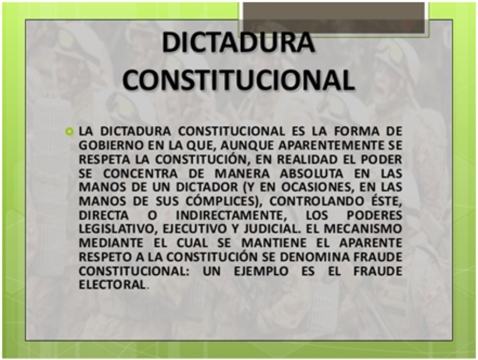 Institucionalidad dictatorial y perversa