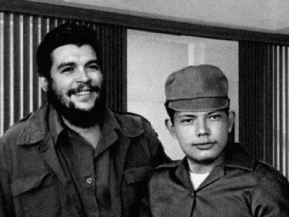 Foto Ernesto Che Guevara junto a Tomas Borge