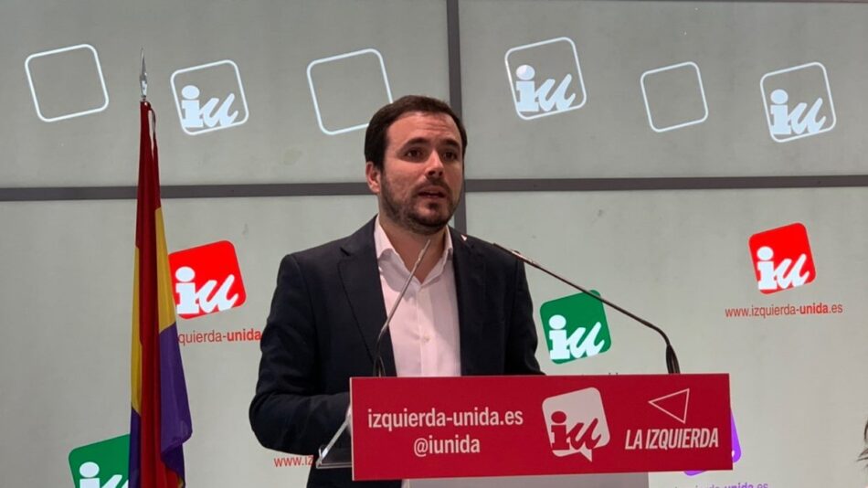 Garzón reafirma la apuesta “inquebrantable” de IU por “mejorar la unidad política y por reforzarse”