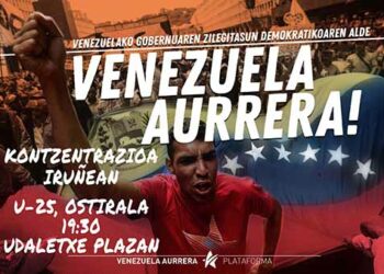 Concentraciones para apoyar “legitimidad democrática del actual gobierno de Venezuela” (Bilbao, Vitoria-Gasteiz, Altsasu, Iruñea, Donostia)