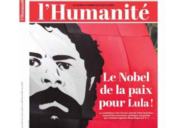 Diario francés L’Humanité dedica portada a Lula para Nobel de la Paz