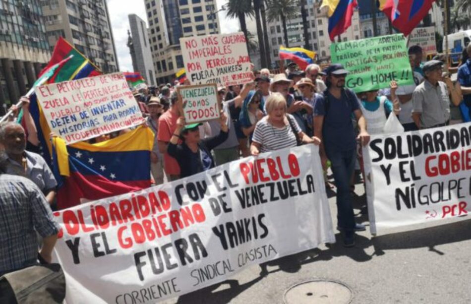 Manifestantes uruguay@s se solidarizaron con Venezuela Bolivariana