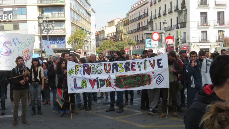 Manifestación en Madrid contra la entrada en prisión de los repobladores de Fraguas