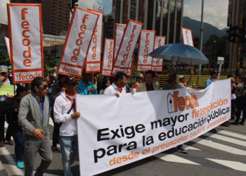 Jornada de paro de educadores en Colombia