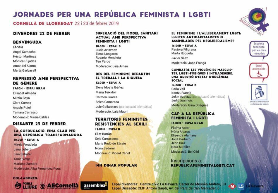 Cornellà de Llobregat acollirà unes jornades feministes i LGBTI el 22 i 23 de febrer