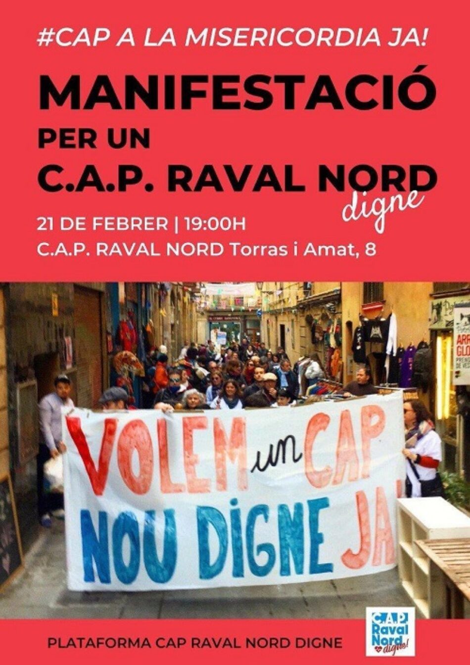 Manifest sobre CAP Raval Nord de col·lectius del barri