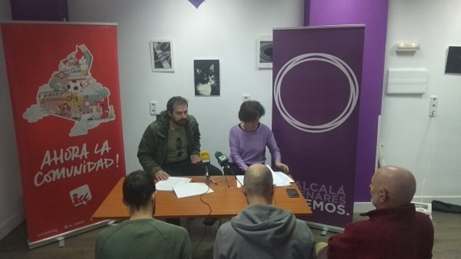 Podemos Alcalá declina la invitación de Somos Alcalá para confluir en las próximas elecciones y reafirma su alianza con Izquierda Unida