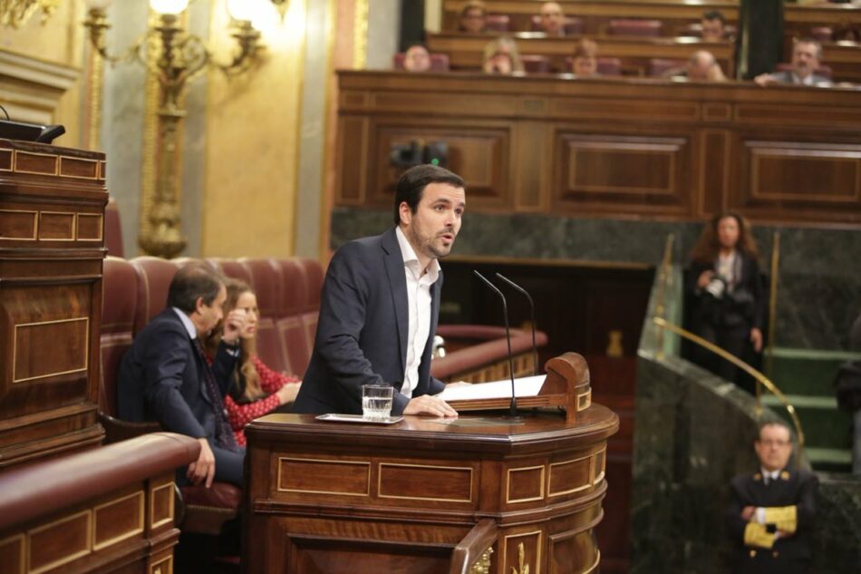 Garzón reclama “valentía” a los partidos que desalojaron a la derecha del Gobierno para “seguir dando pasos” para no perpetuar los recortes y enfrentarse a la amenaza reaccionaria