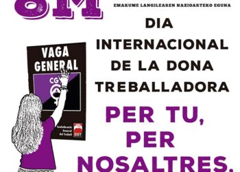 «La CGT de Barcelona registrará preaviso de huelga general de 24 horas para el 8 de marzo con un comité de huelga de 13 compañeras»