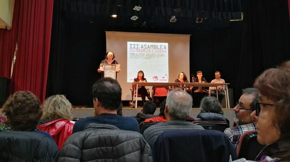 IU lanza su hoja de ruta de cara a las elecciones municipales en su III Asamblea de Madrid Ciudad