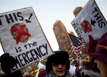 Manifestaciones en EEUU contra la declaración de la “falsa” emergencia nacional de Trump