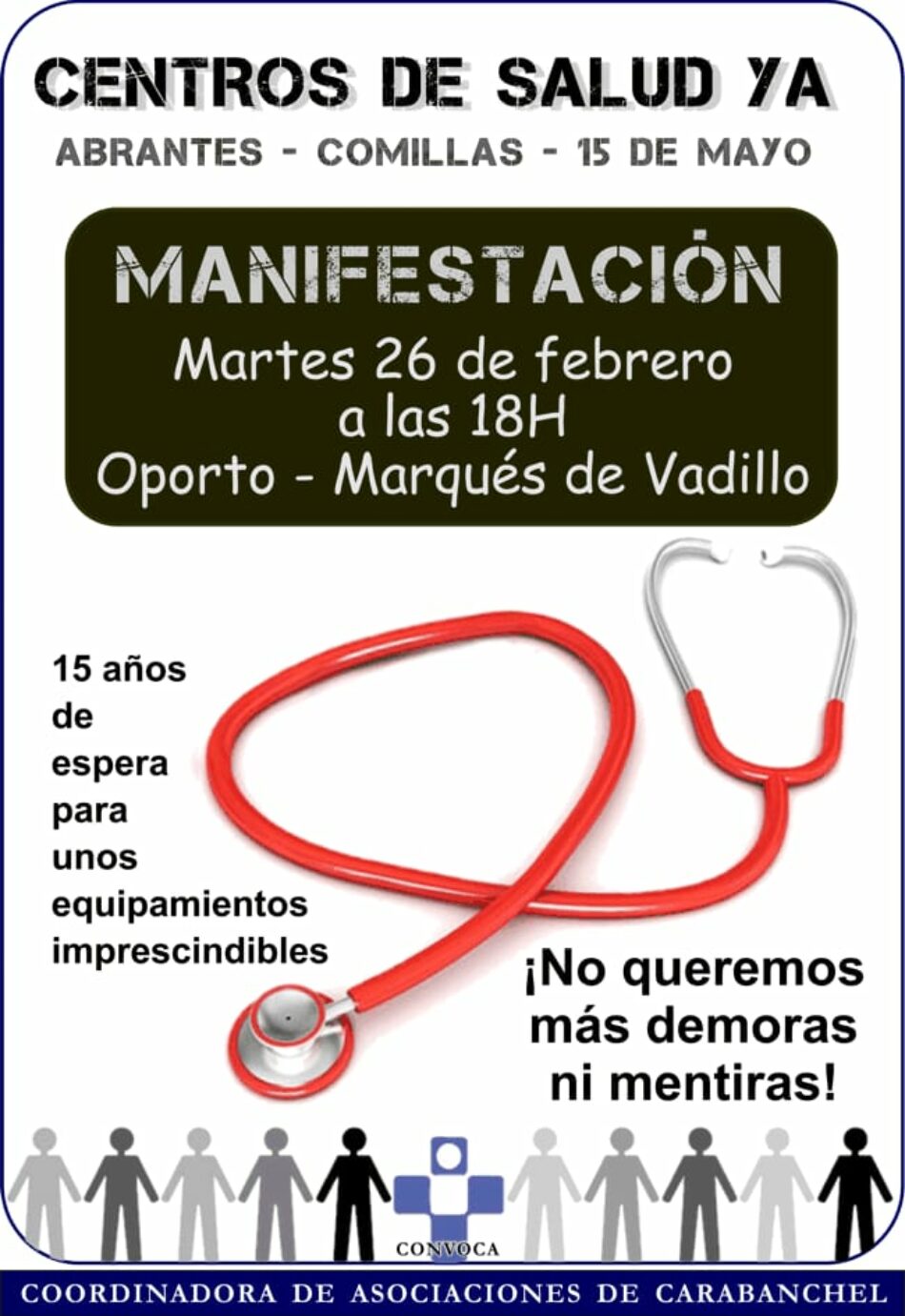 16 años esperando tres centros de salud en Carabanchel Bajo: “¡no queremos más demoras ni mentiras!”