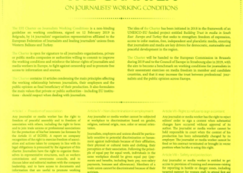 Sindicatos de la FEP firman un documento sobre las condiciones de trabajo que las empresas de comunicación deberían respetar