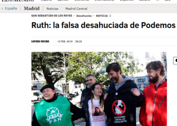 Lazora Non Grata desmonta la información de El Mundo bajo el titular “Ruth: la falsa desahuciada de Podemos“
