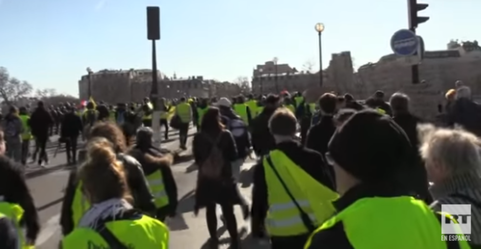 Francia. Protesta de los chalecos amarillos en París por 14ª semana consecutiva