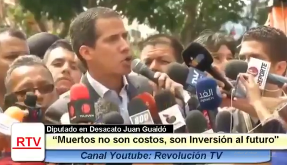 Juan Guaidó: “costo y vidas humanas (…) para nosotros no es costo, para nosotros es inversión en futuro”