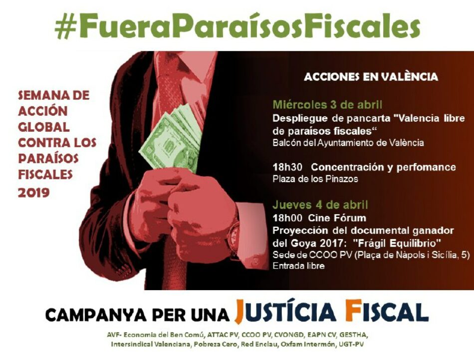 La Plataforma Por la Justicia Fiscal reclama un pacto de Estado contra la elusión y la evasión fiscal y por la desaparición de los Paraísos Fiscales