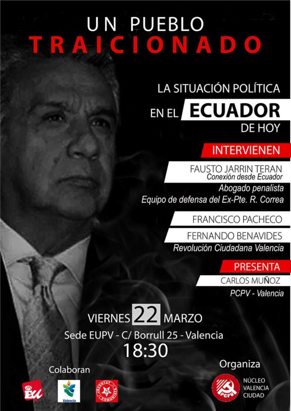 Acto público «Un pueblo traicionado. La situación política en Ecuador»