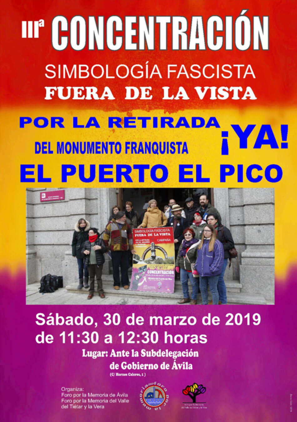 3ª Concentración “Simbología franquista, fuera de la vista”