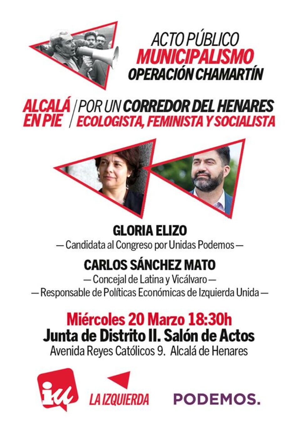 Acto público: «Por un Corredor de Henares ecologista, feminista y socialista»