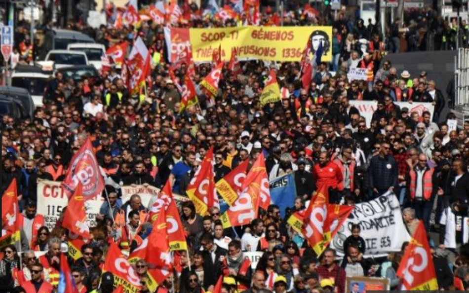 Decenas de miles de trabajadores toman las calles de Francia contra las políticas neoliberales de Macron