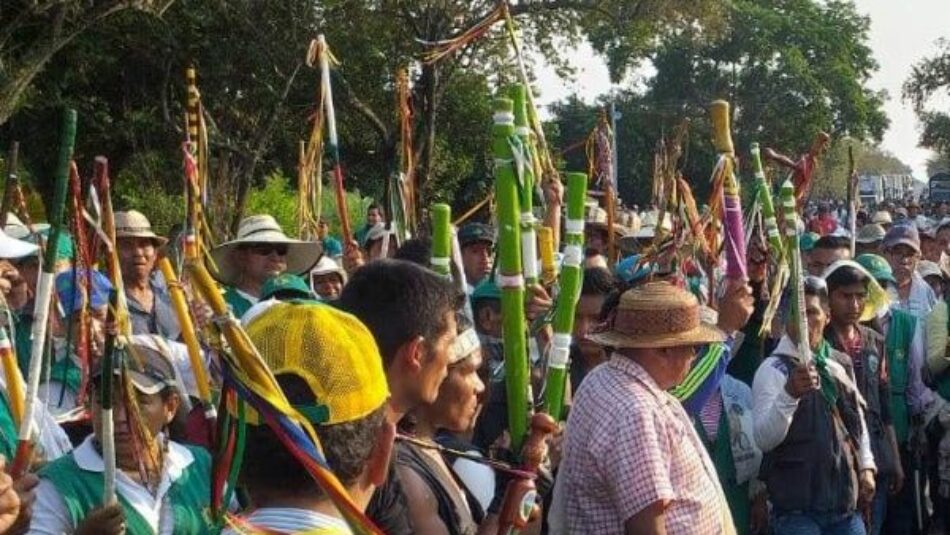 Comunidades indígenas colombianas se suman a la minga social del Cauca