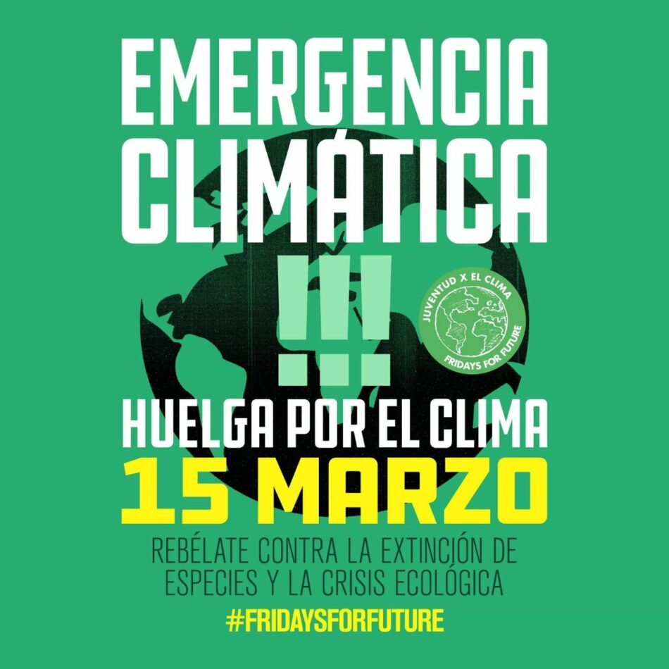 Comunicado de apoyo a la huelga climática del 15 de marzo