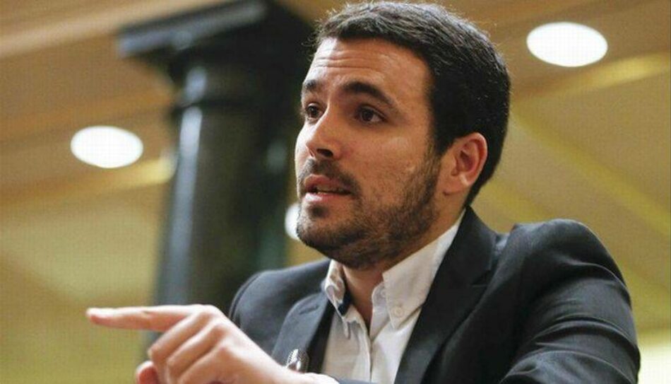 Alberto Garzón dice que el ataque de C’s al régimen foral navarro tras pactar con UPN muestra su “deriva electoralista” y las “contradicciones de quien se llena la boca de la palabra Constitución”