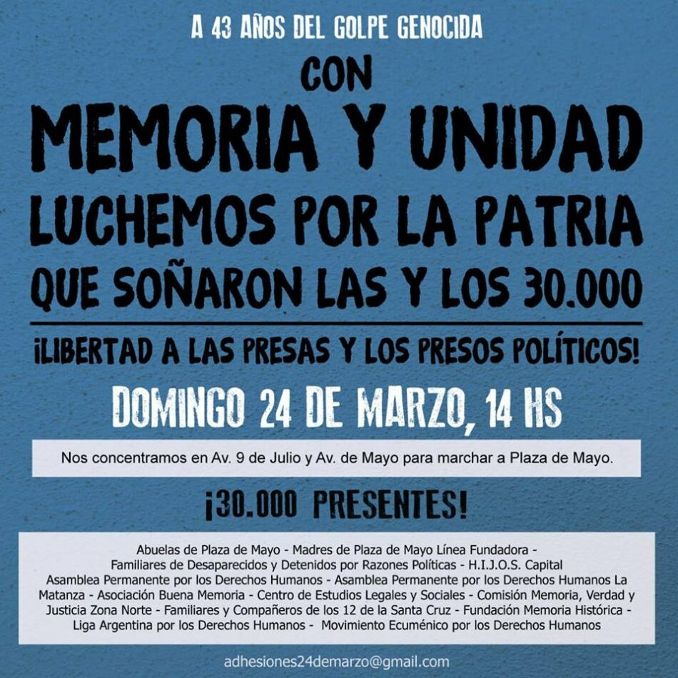 Argentina conmemora el golpe de estado de 1976
